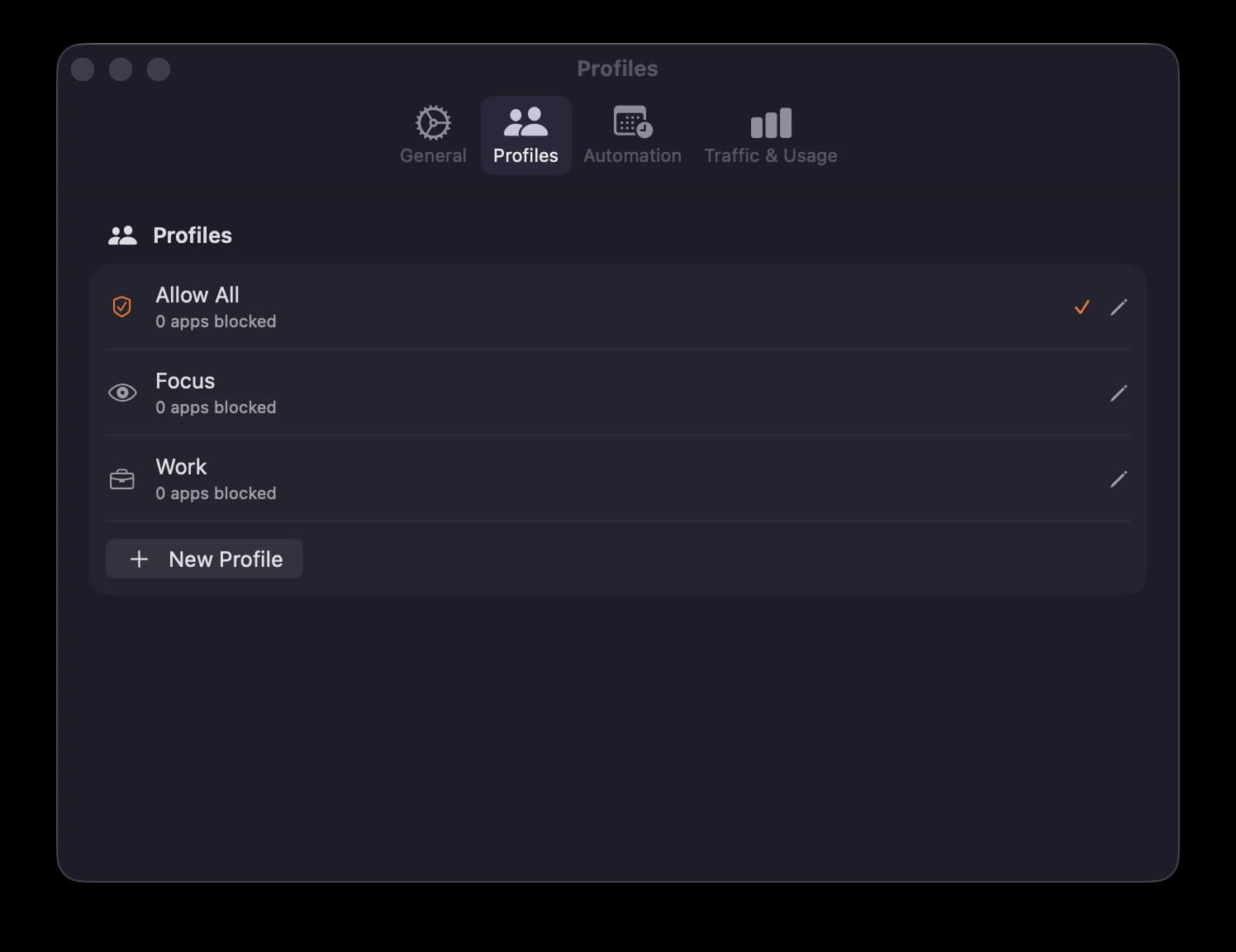 Network Profiles